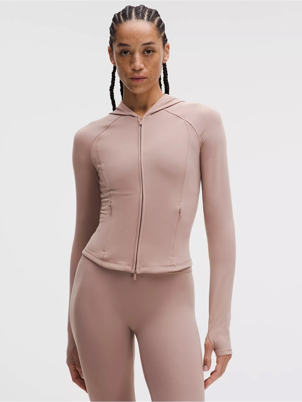 Women’s lululemon Ashen Rose Wunder Train Full-Zip Jacket Size 10